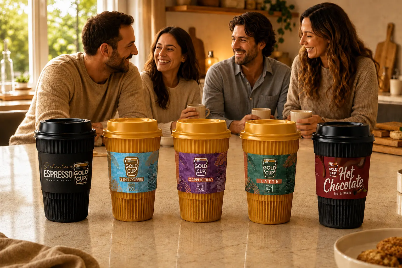 Gold Cup coffee enjoyed together